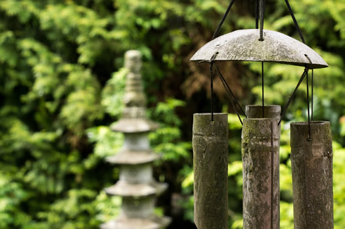 Bamboo Wind Chimes for Feng Shui Bamboo Products in the Garden